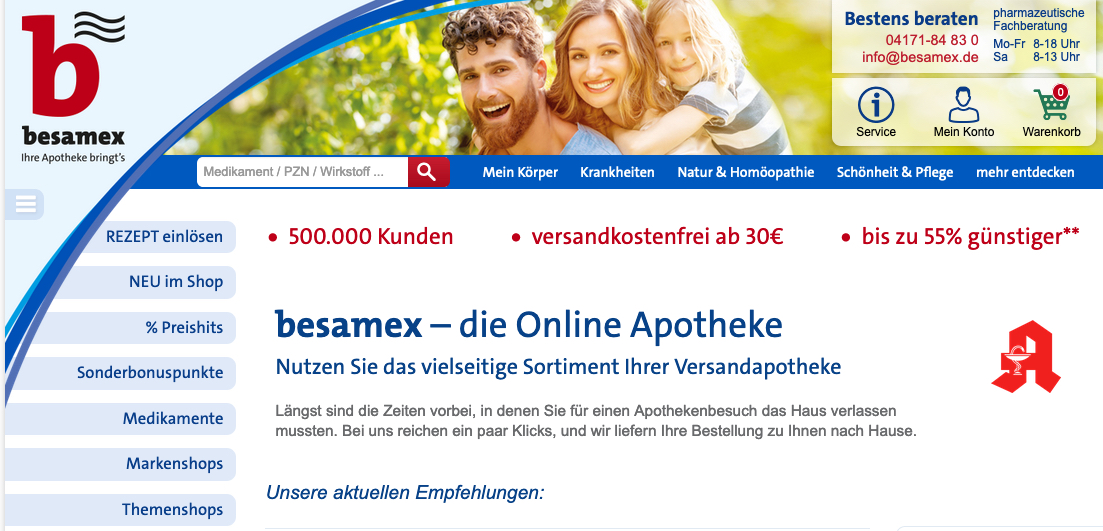 Zur Besamex Versandapotheke