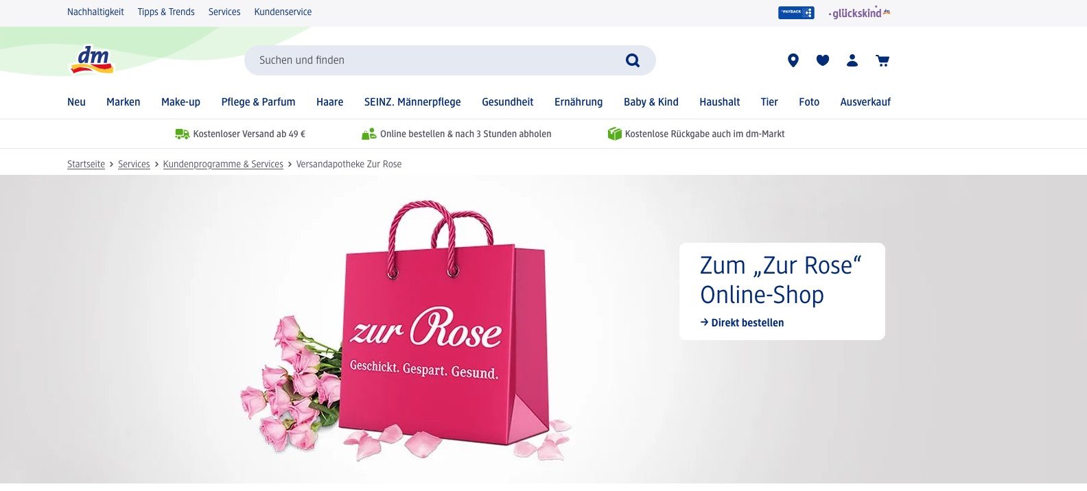 dm drogeriemarkt - Zur Rose Apotheke