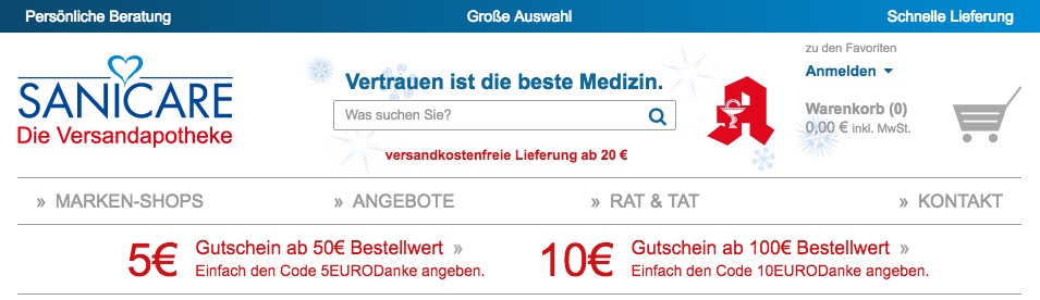 Sanicare Versandapotheke