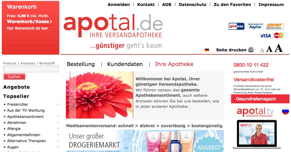 zu www.apotal.de