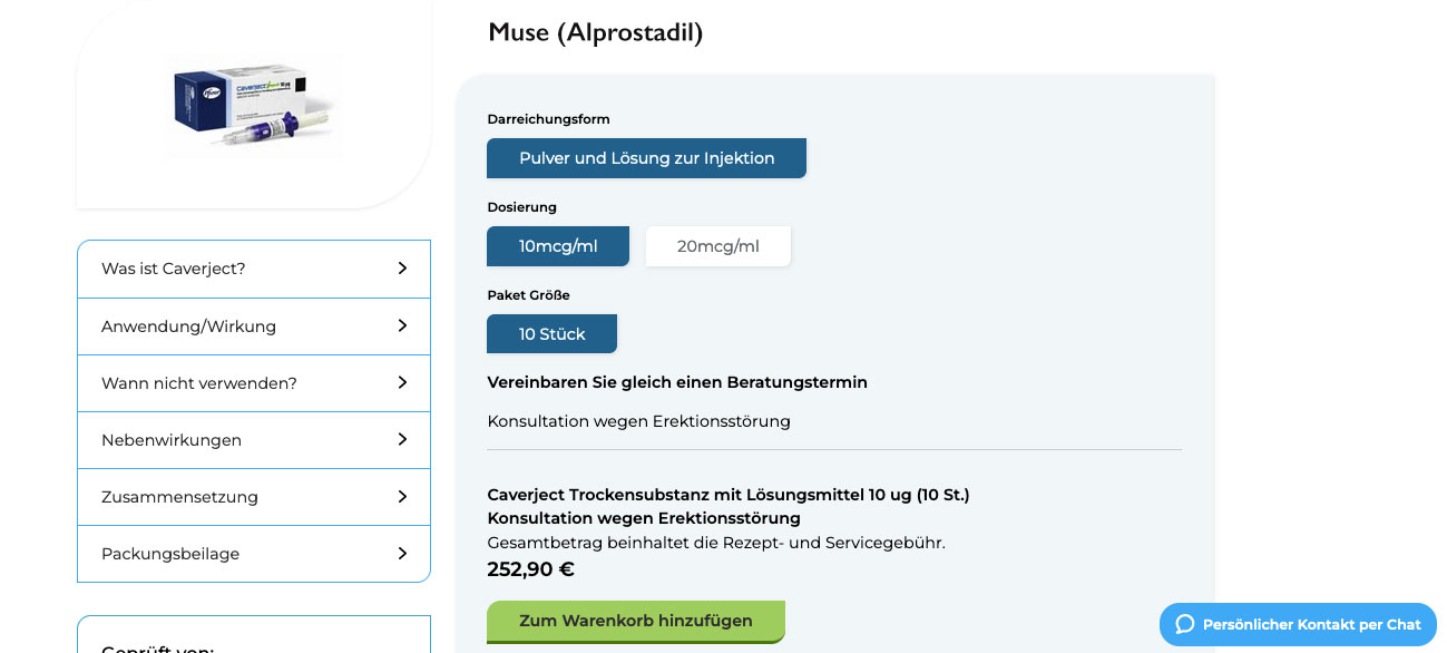 Muse jetzt rezeptfrei kaufen - hier klicken